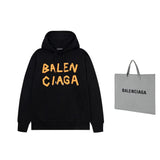 Bluză din Molton Balenciaga BB Logo Negru