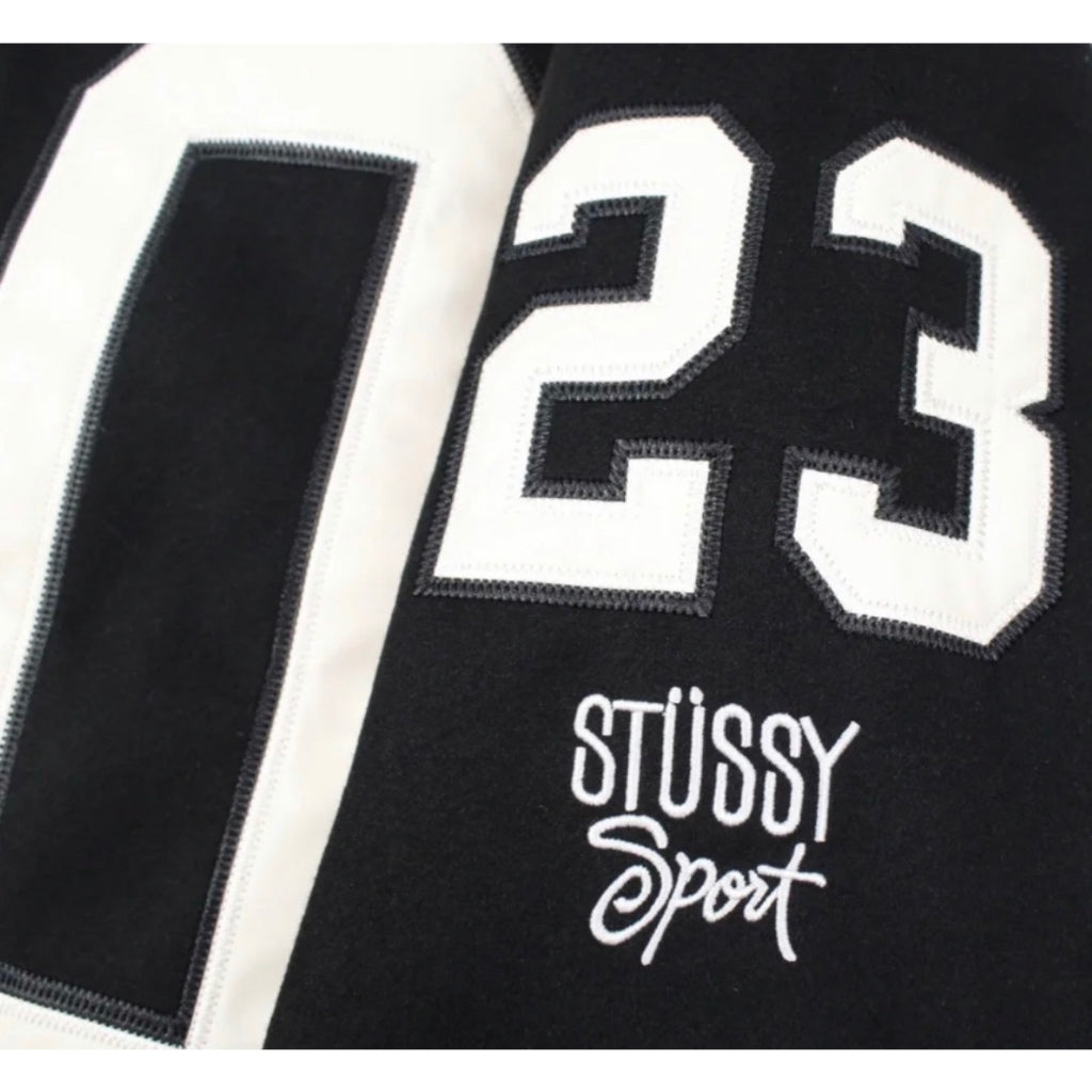 Bluză Colegial Stussy Number Negru