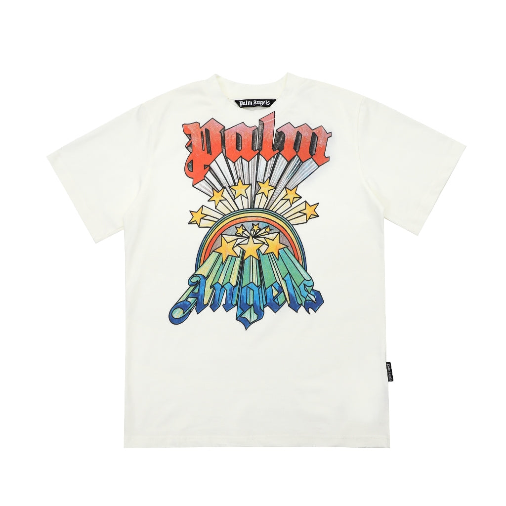 Camiseta Palm Angels Rainbow Cream