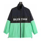 Bluză Balenciaga Tactel Logobrand Verde