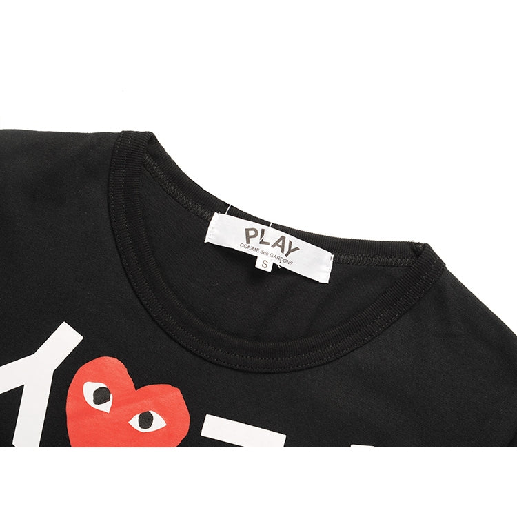 Camiseta Play Comme Des Garçons Black