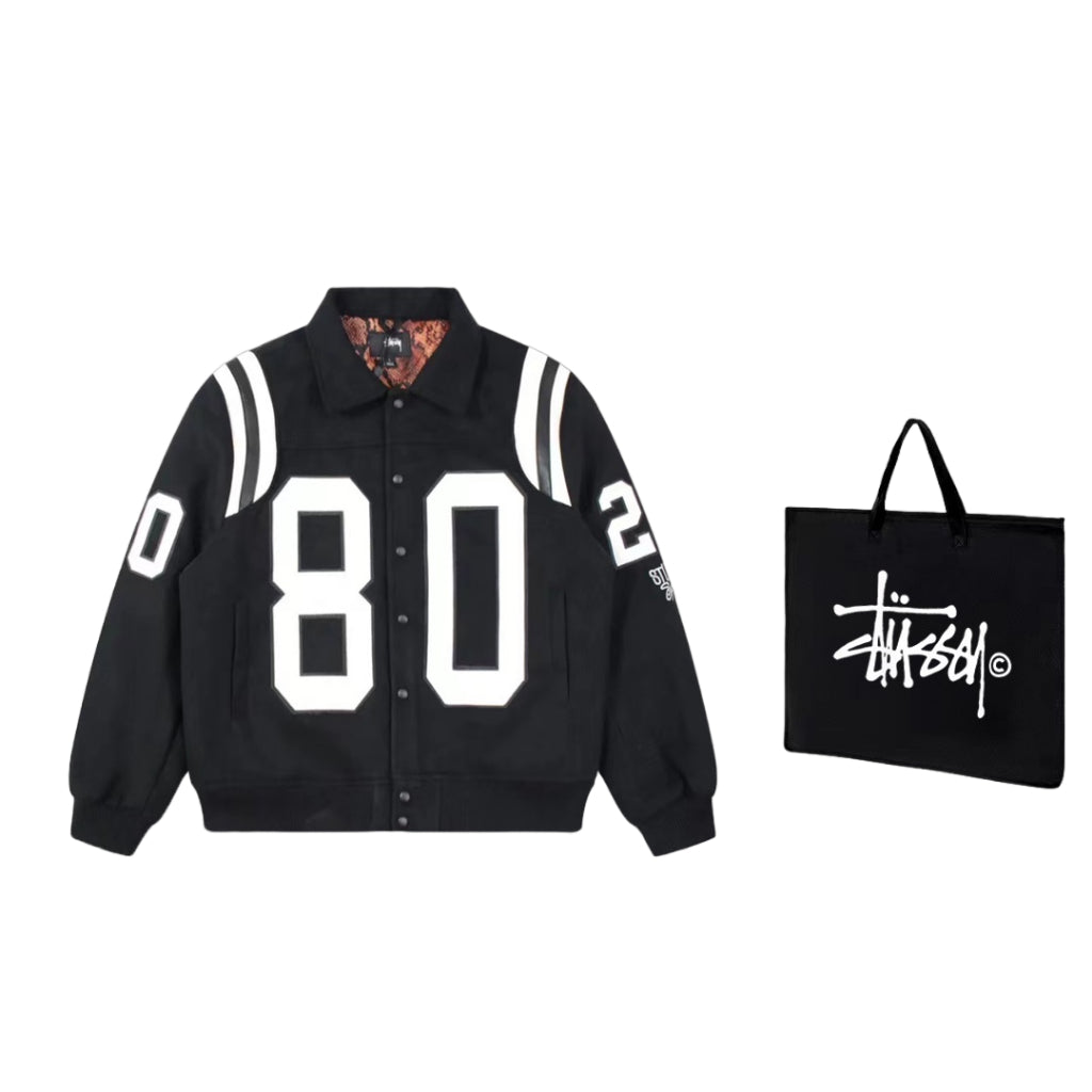 Bluză Colegial Stussy Number Negru