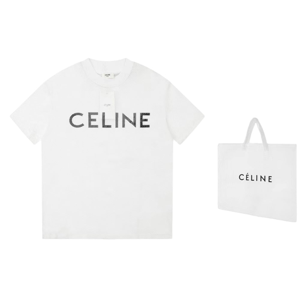 Camiseta Celine Loose Logobrand White