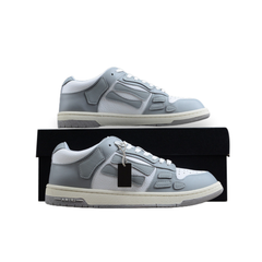 Tênis Amiri Skeleton Sneaker Low-Bot Gray & White