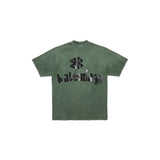 Tricou Balenciaga Tape Type Logo Verde