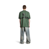 Tricou Balenciaga Tape Type Logo Verde