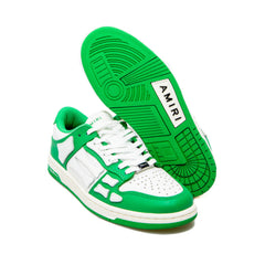 Tênis Amiri Skeleton Sneaker Low-Bot Green & White