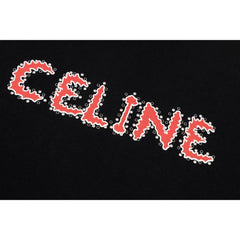 Camiseta Celine Logobrand Strass Black