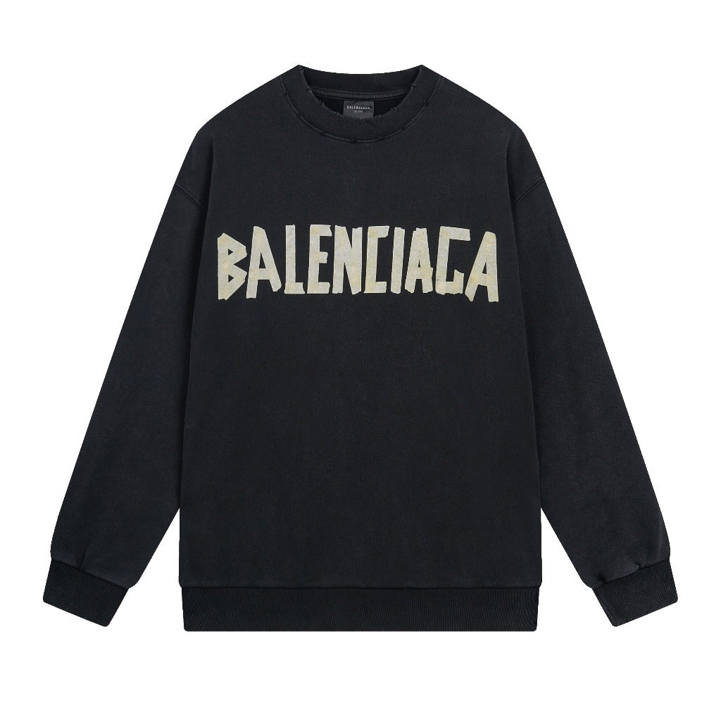 Bluză Balenciaga Moletom Tape Type Neagră