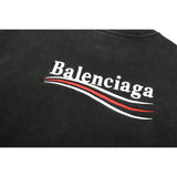 Bluză Balenciaga din Molton Campanie Politică Neagră