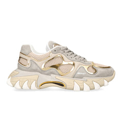 Tênis Balmain B-East Sneaker Low Gold Biege