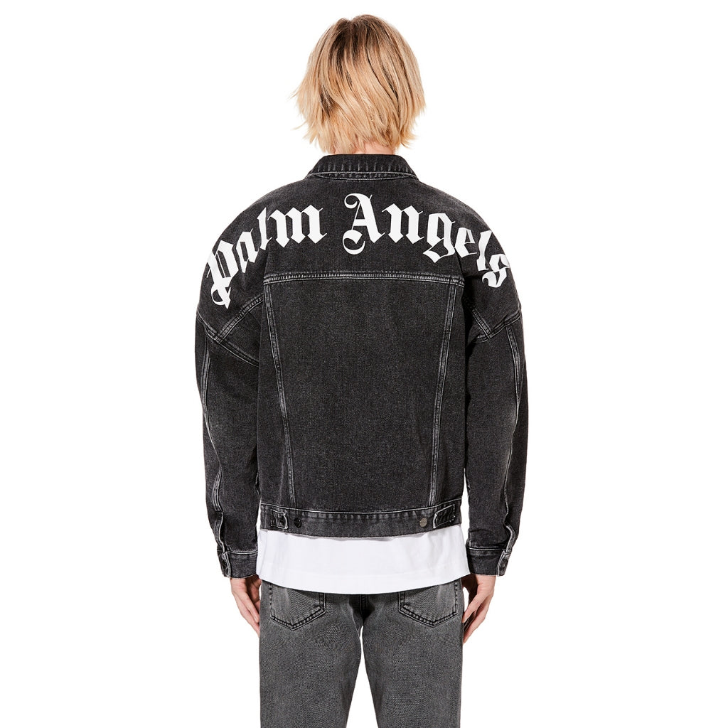 Jaqueta Palm Angels Jeans Black Logobrand