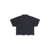 Tricou Balenciaga Logo Cropped Neagră