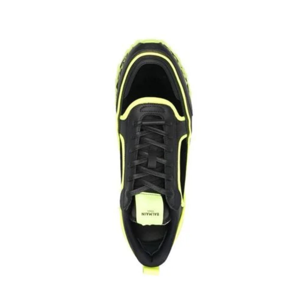 Pantofi Balmain B-Racer Sneaker Negru & Verde.